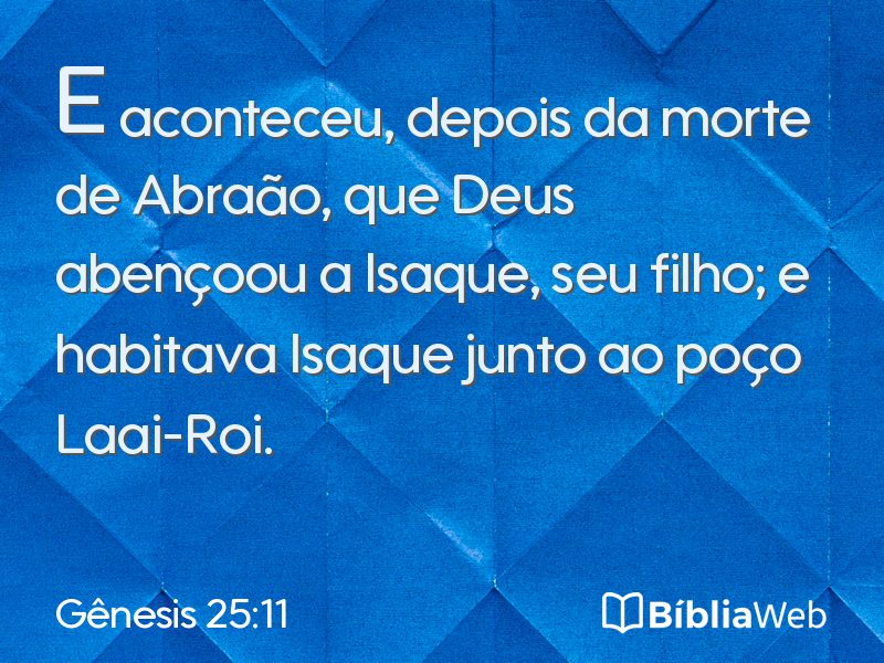 Gênesis 25:11 em imagem para compartilhar