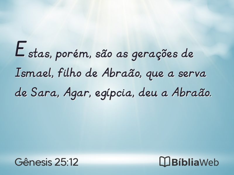Gênesis 25:12 em imagem para compartilhar