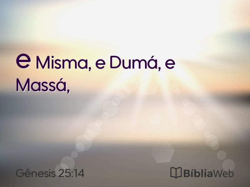 Gênesis 25:14 em imagem para compartilhar