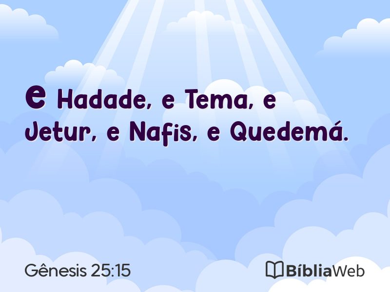 Gênesis 25:15 em imagem para compartilhar