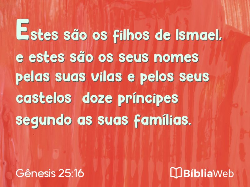 Gênesis 25:16 em imagem para compartilhar