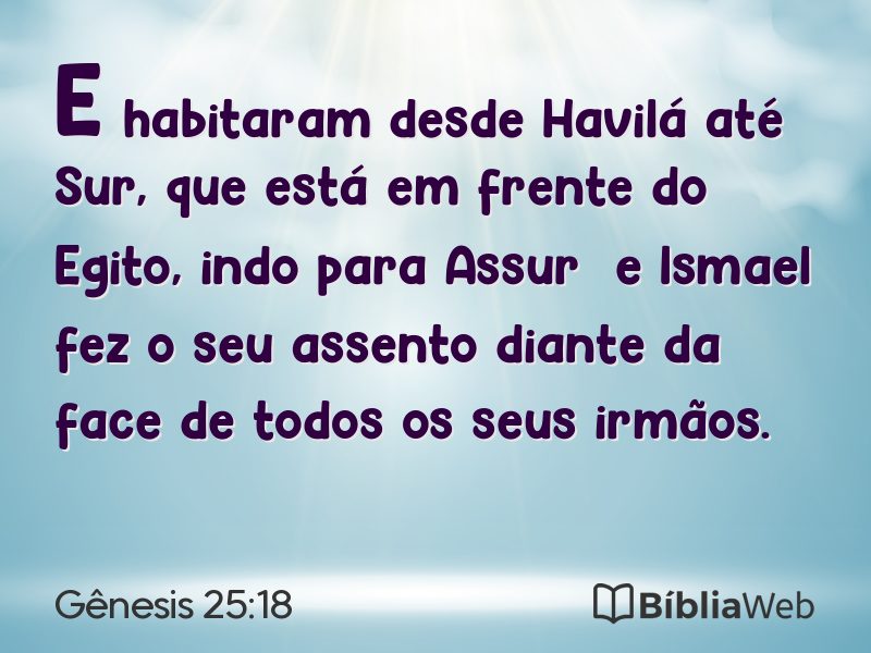 Gênesis 25:18 em imagem para compartilhar