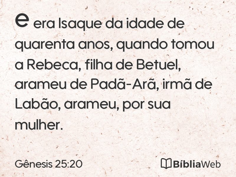 Gênesis 25:20 em imagem para compartilhar