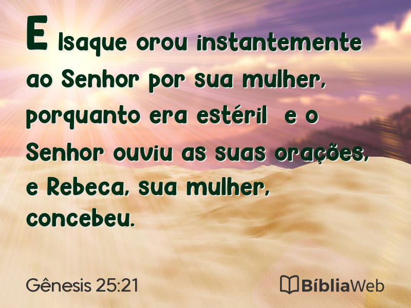 Gênesis 25:21 em imagem para compartilhar