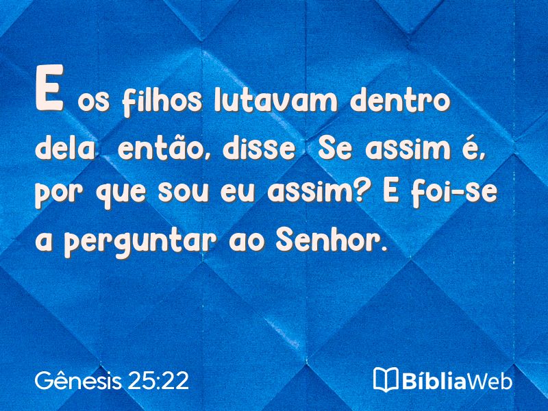 Gênesis 25:22 em imagem para compartilhar