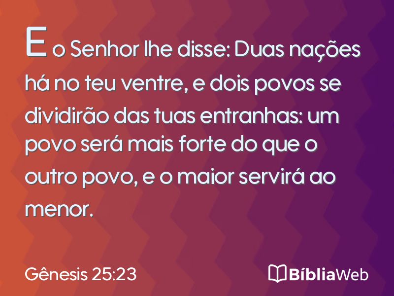 Gênesis 25:23 em imagem para compartilhar