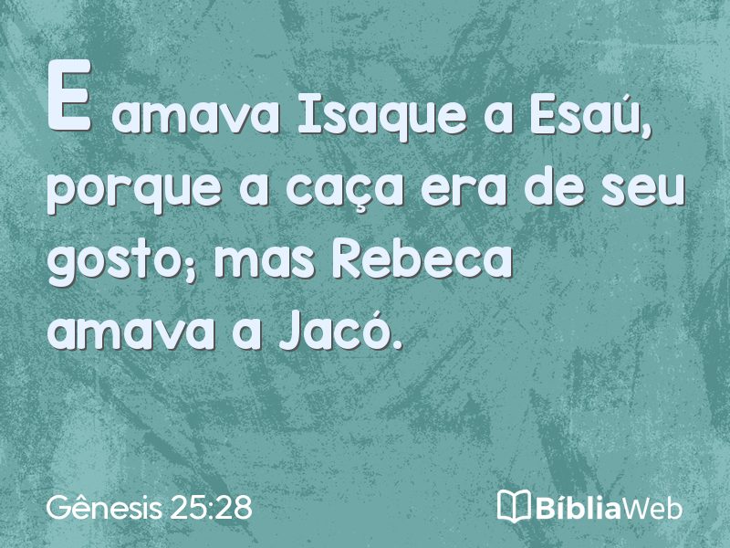 Gênesis 25:28 em imagem para compartilhar