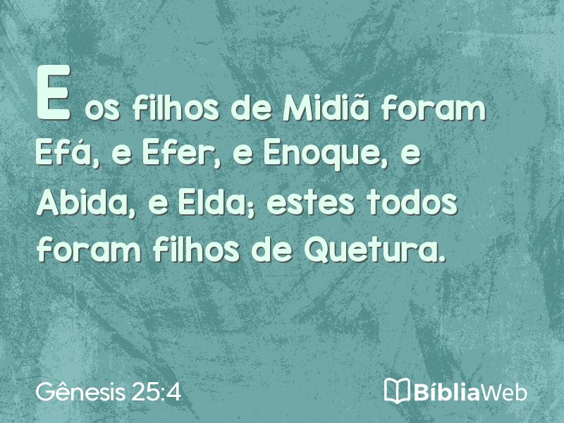 Gênesis 25:4 em imagem para compartilhar