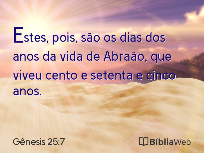 Gênesis 25:7 em imagem para compartilhar