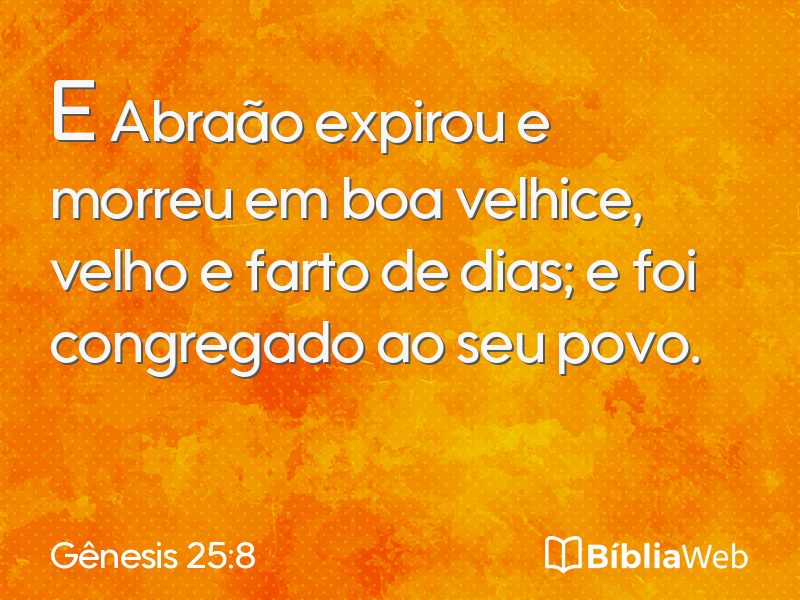 Gênesis 25:8 em imagem para compartilhar