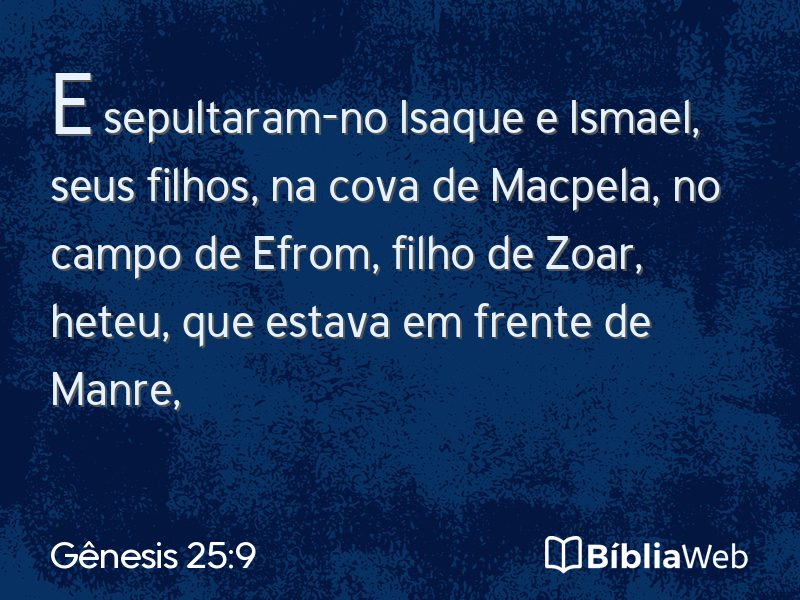 Gênesis 25:9 em imagem para compartilhar