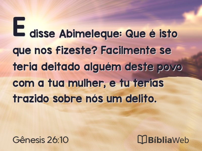 Gênesis 26:10 em imagem para compartilhar