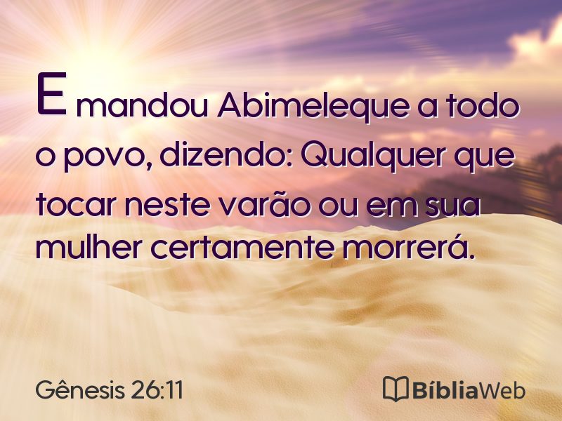 Gênesis 26:11 em imagem para compartilhar