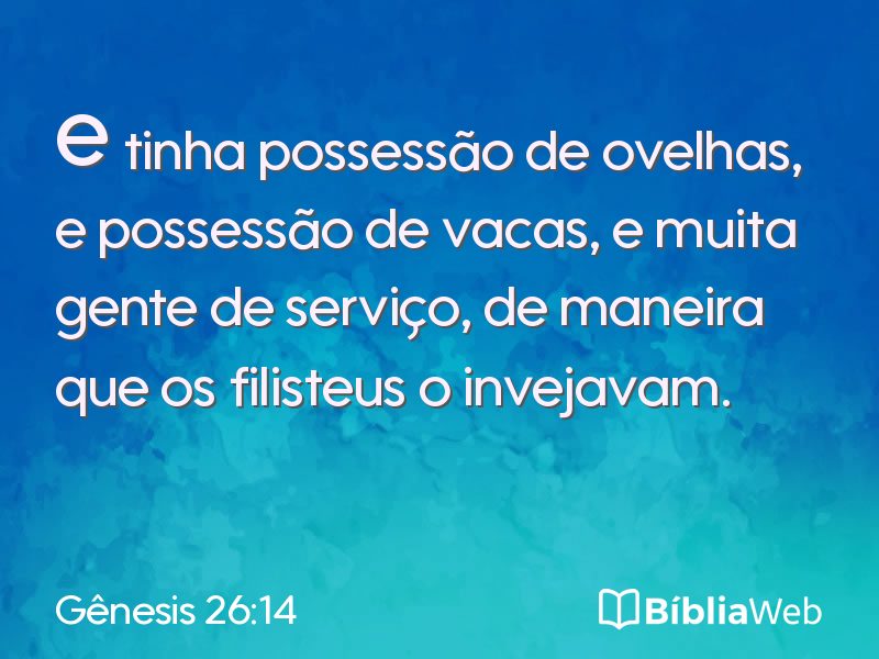 Gênesis 26:14 em imagem para compartilhar