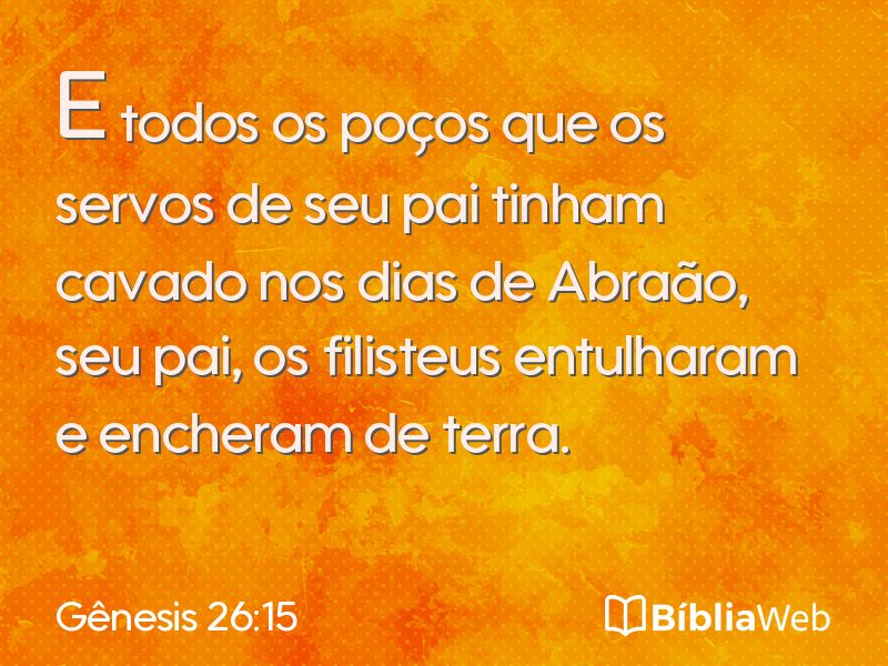 Gênesis 26:15 em imagem para compartilhar