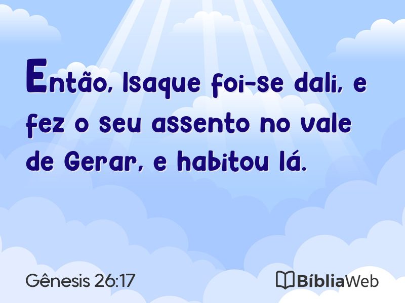 Gênesis 26:17 em imagem para compartilhar