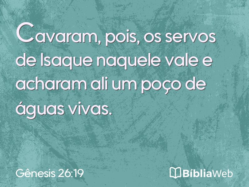 Gênesis 26:19 em imagem para compartilhar