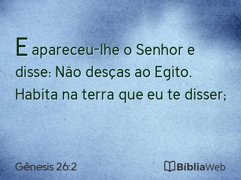 Gênesis 26:2 em imagem para compartilhar