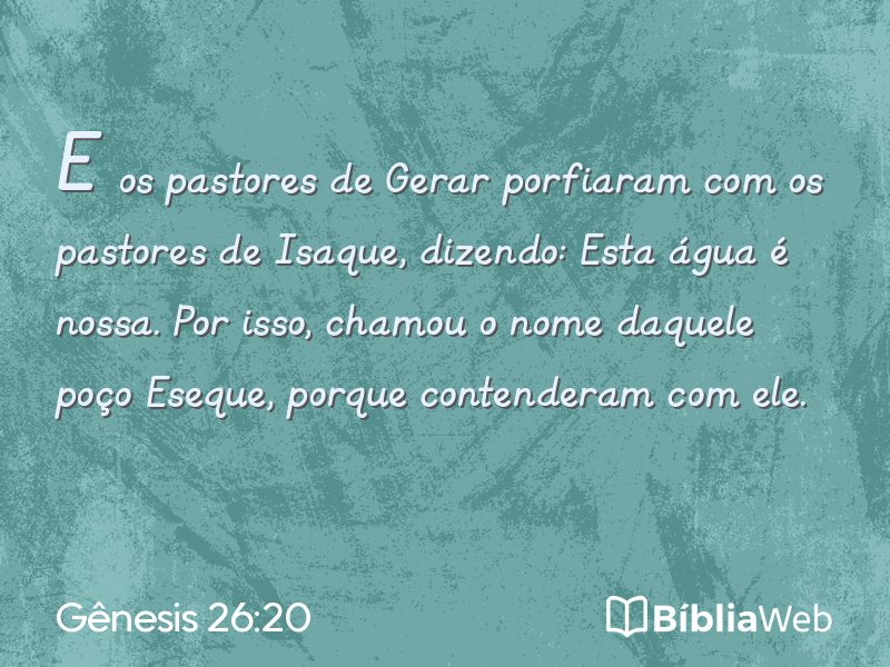 Gênesis 26:20 em imagem para compartilhar