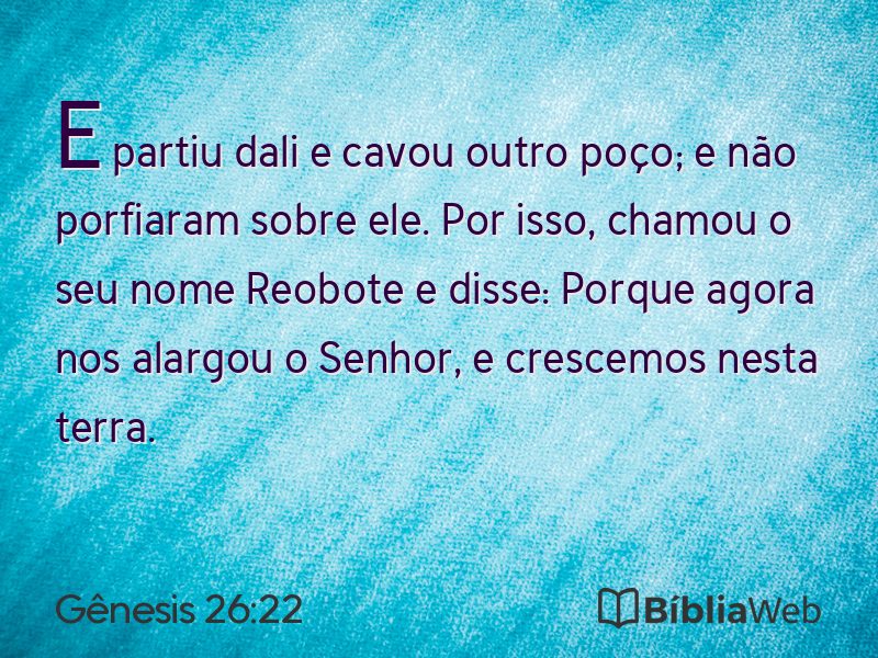 Gênesis 26:22 em imagem para compartilhar