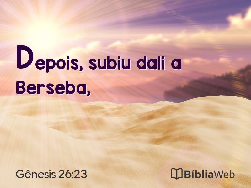 Gênesis 26:23 em imagem para compartilhar