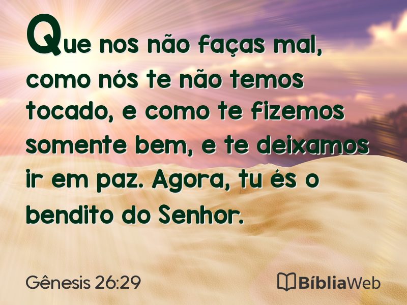 Gênesis 26:29 em imagem para compartilhar
