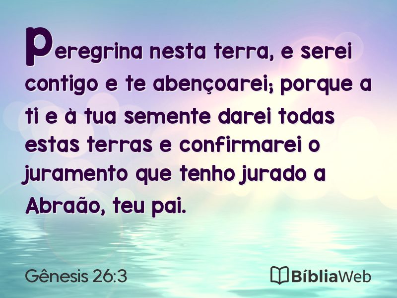 Gênesis 26:3 em imagem para compartilhar