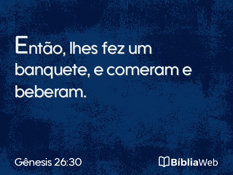Gênesis 26:30 em imagem para compartilhar