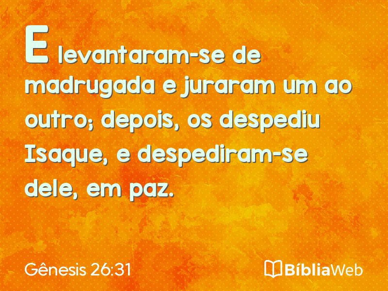 Gênesis 26:31 em imagem para compartilhar