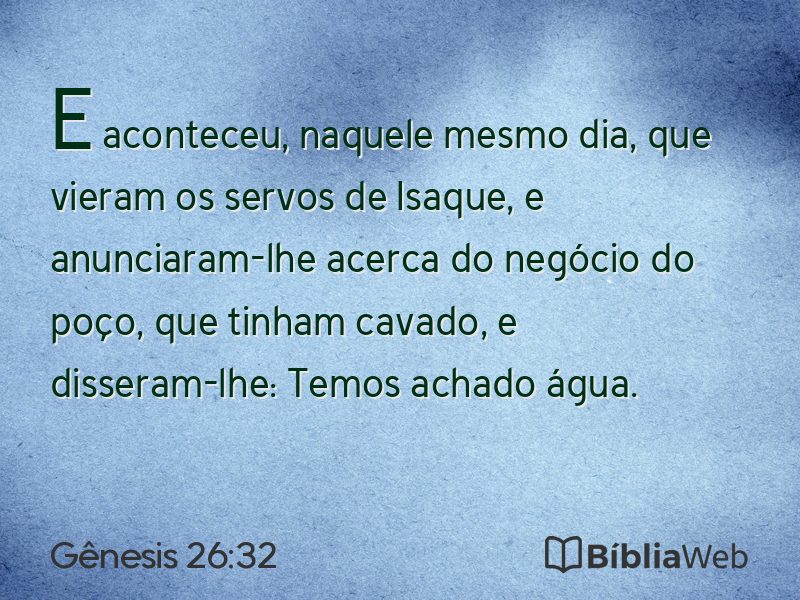 Gênesis 26:32 em imagem para compartilhar