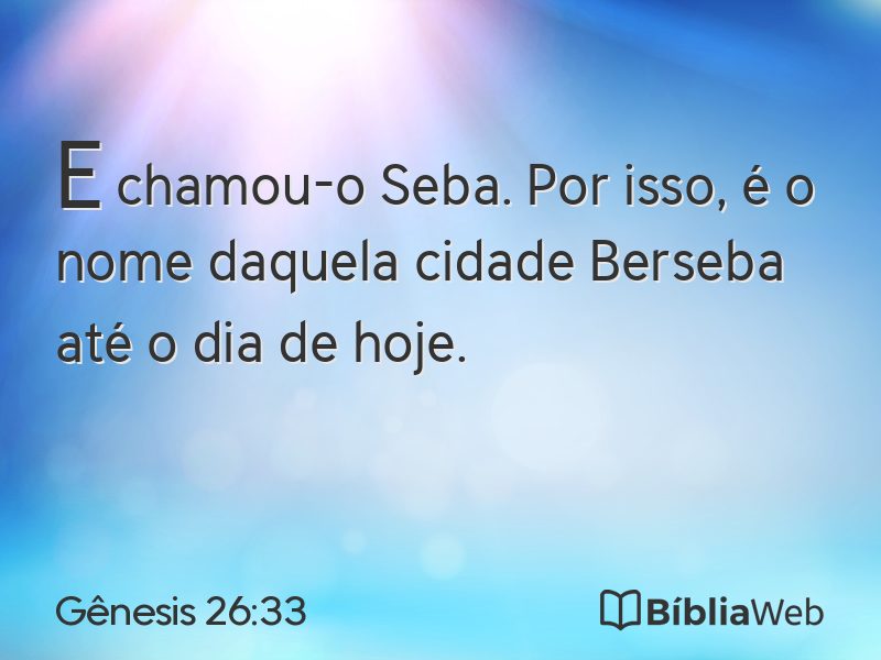 Gênesis 26:33 em imagem para compartilhar