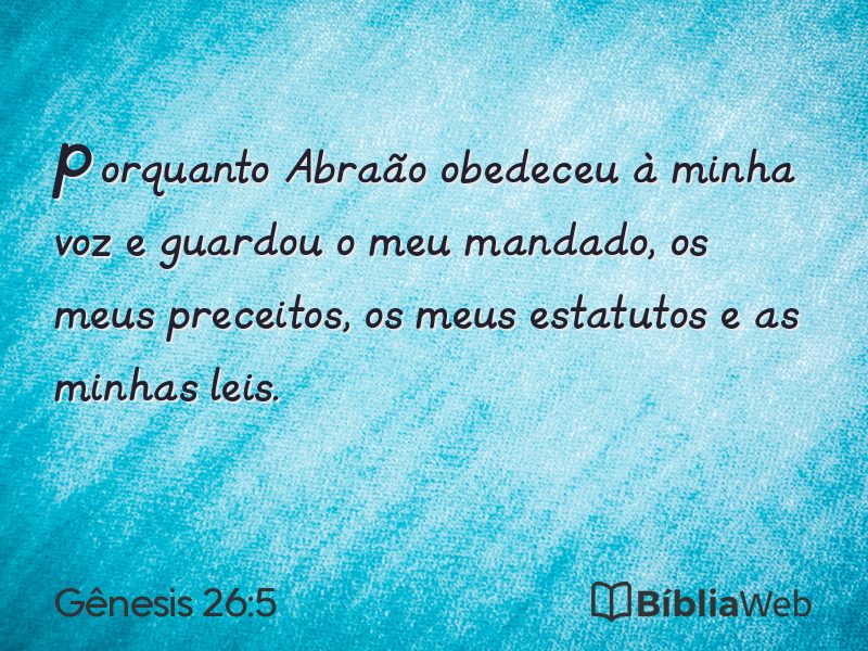 Gênesis 26:5 em imagem para compartilhar