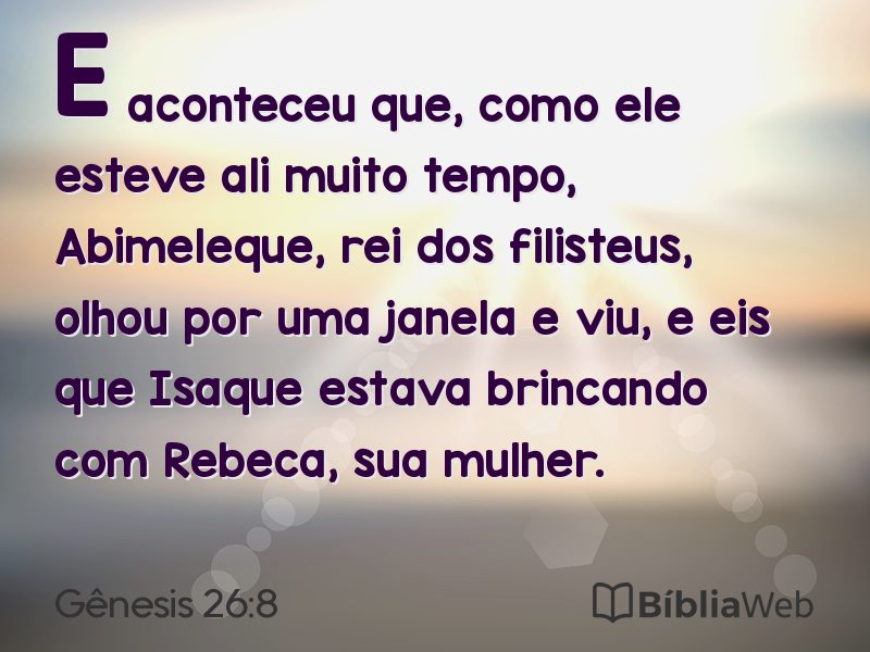 Gênesis 26:8 em imagem para compartilhar