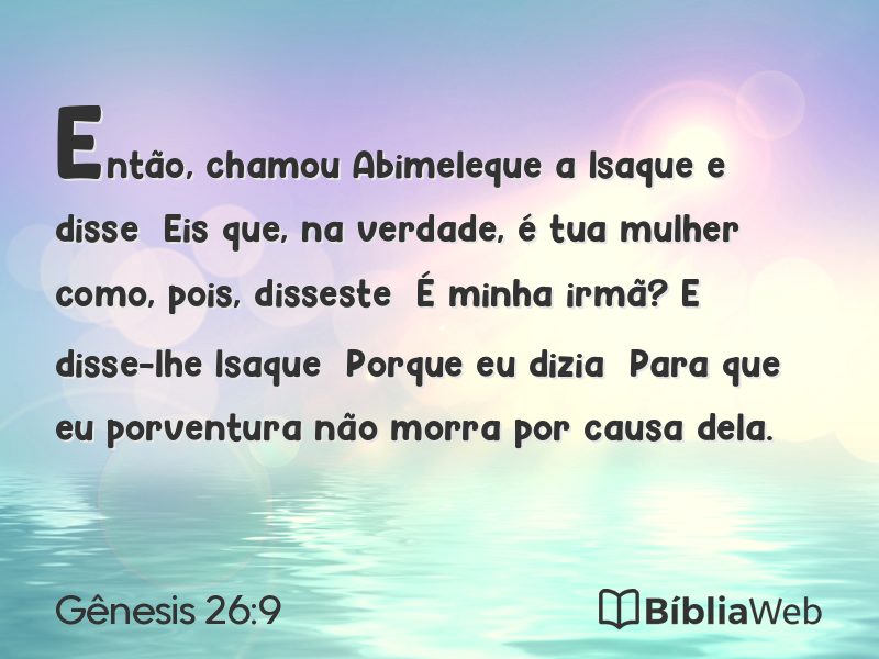 Gênesis 26:9 em imagem para compartilhar