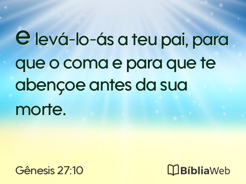 Gênesis 27:10 em imagem para compartilhar
