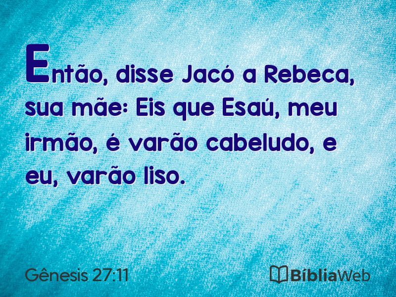 Gênesis 27:11 em imagem para compartilhar
