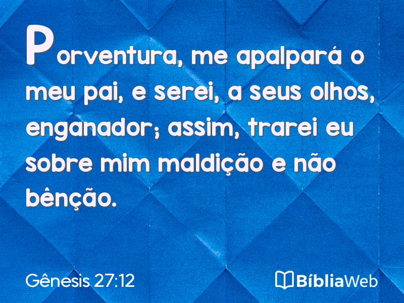 Gênesis 27:12 em imagem para compartilhar