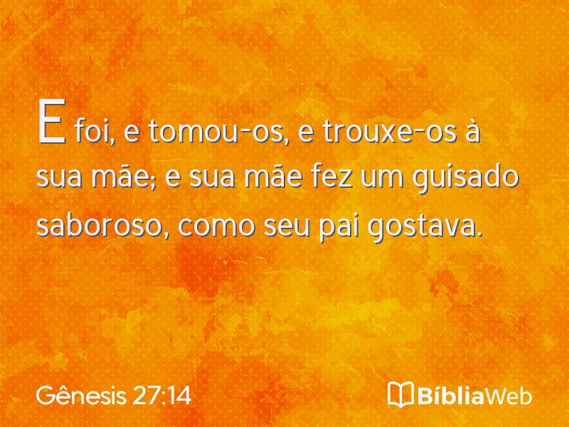 Gênesis 27:14 em imagem para compartilhar