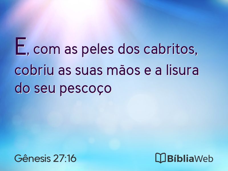 Gênesis 27:16 em imagem para compartilhar