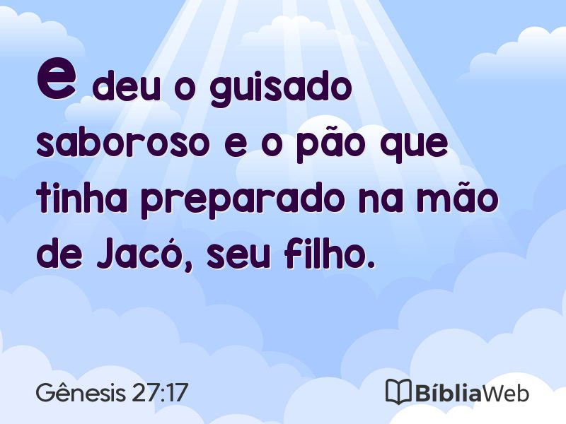 Gênesis 27:17 em imagem para compartilhar