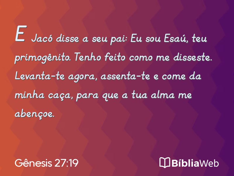 Gênesis 27:19 em imagem para compartilhar