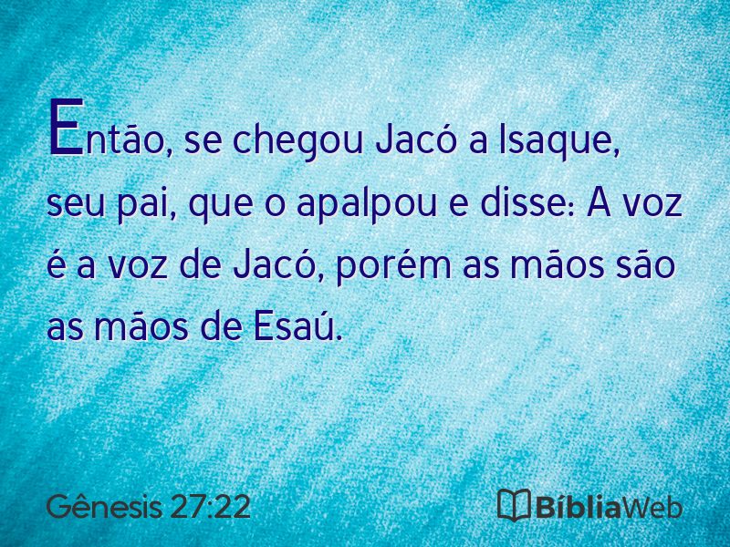 Gênesis 27:22 em imagem para compartilhar