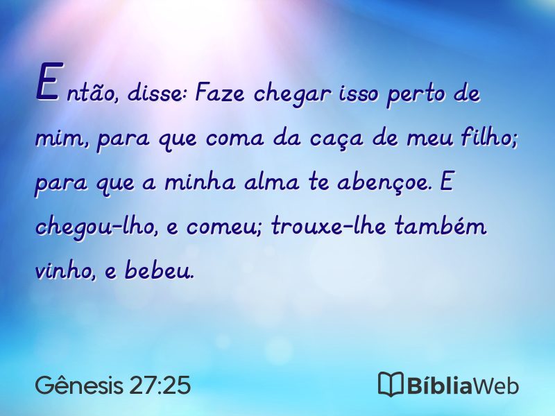 Gênesis 27:25 em imagem para compartilhar