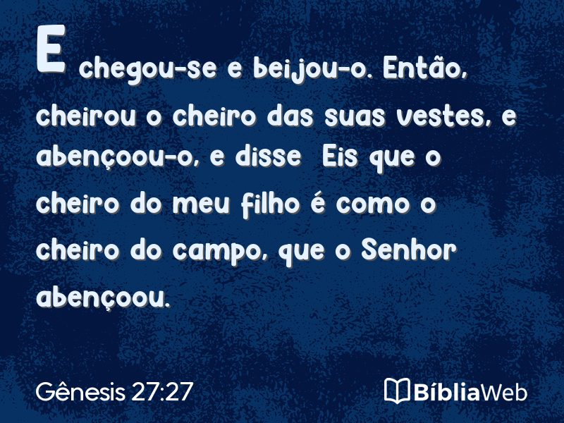 Gênesis 27:27 em imagem para compartilhar