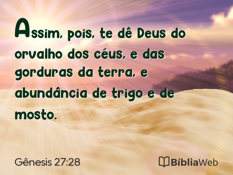 Gênesis 27:28 em imagem para compartilhar