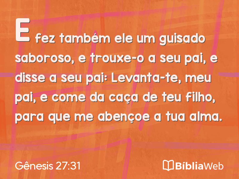 Gênesis 27:31 em imagem para compartilhar