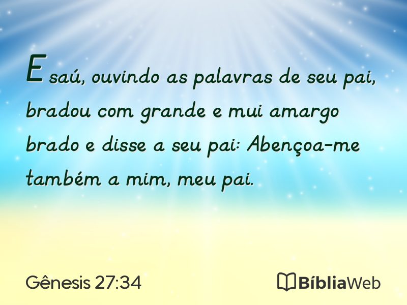 Gênesis 27:34 em imagem para compartilhar