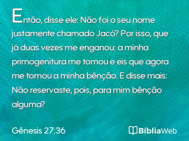 Gênesis 27:36 em imagem para compartilhar