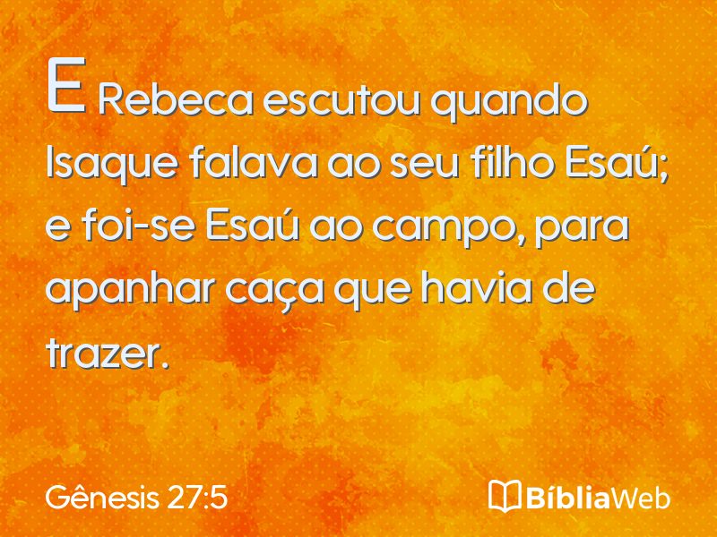 Gênesis 27:5 em imagem para compartilhar