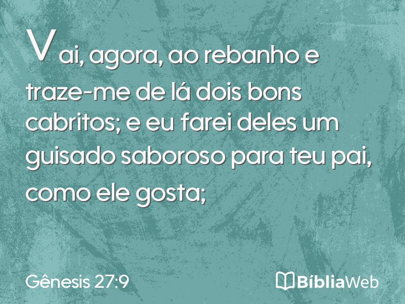 Gênesis 27:9 em imagem para compartilhar